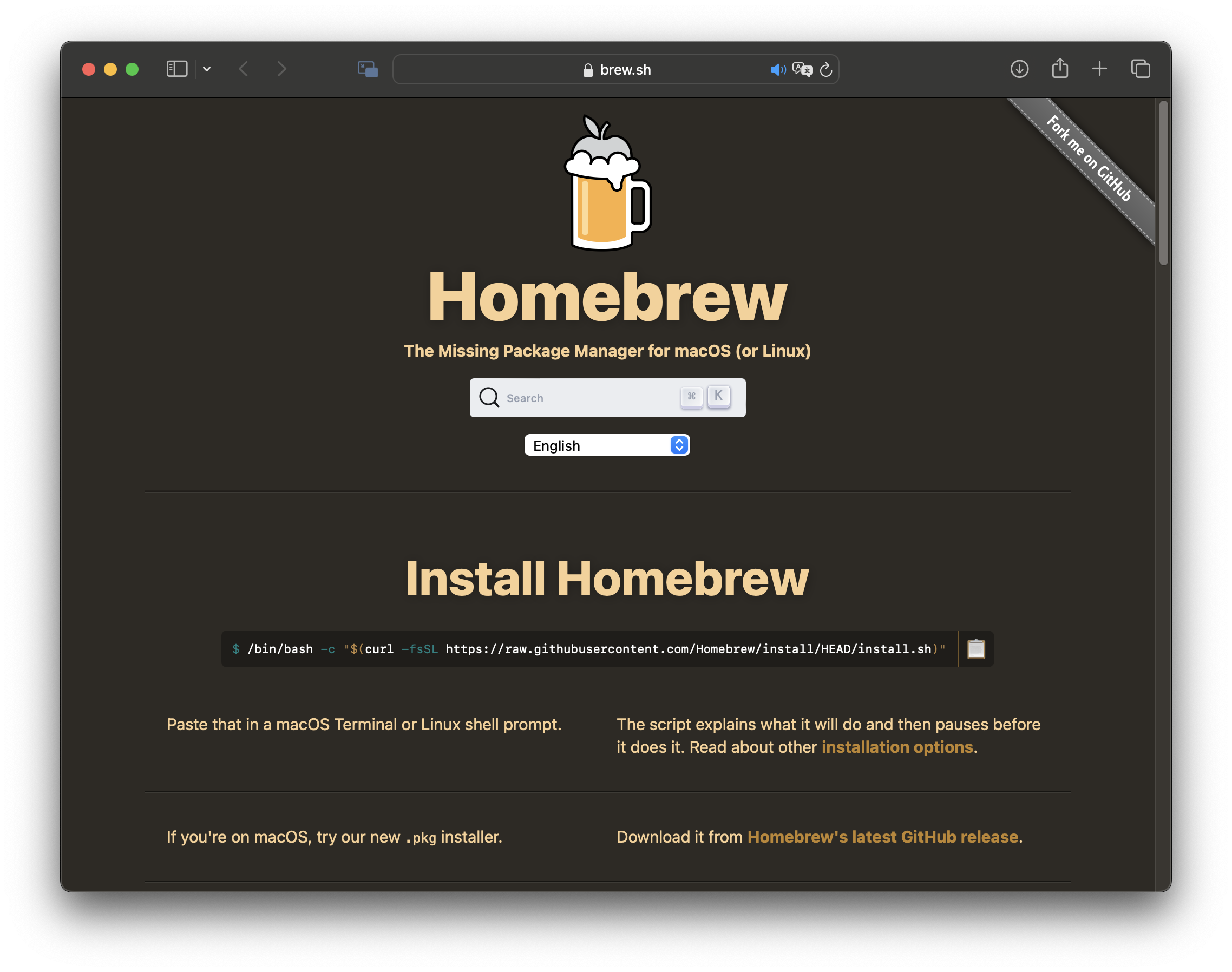 homebrew homepage